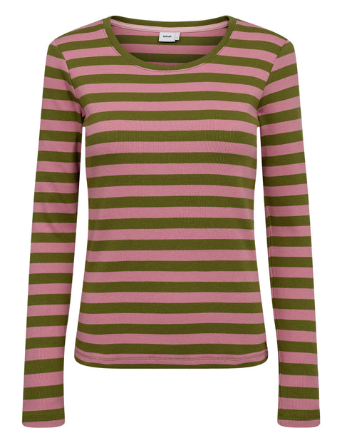 Numph Mixie Ls T-Shirt - Gots In Calla Green