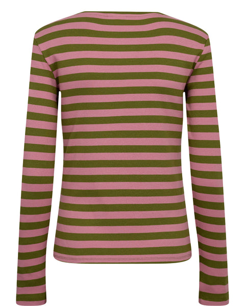 Numph Mixie Ls T-Shirt - Gots In Calla Green