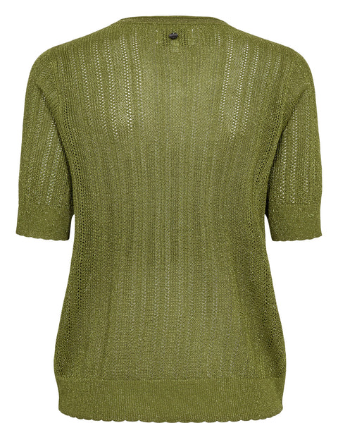 Numph Misla Pullover In Calla Green