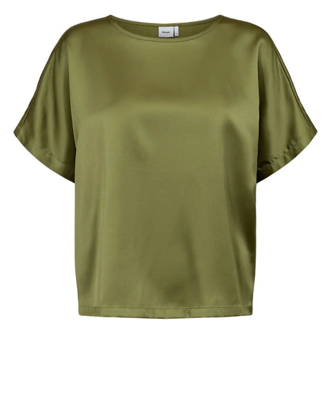 Numph Sitas Ss Blouse In Calla Green