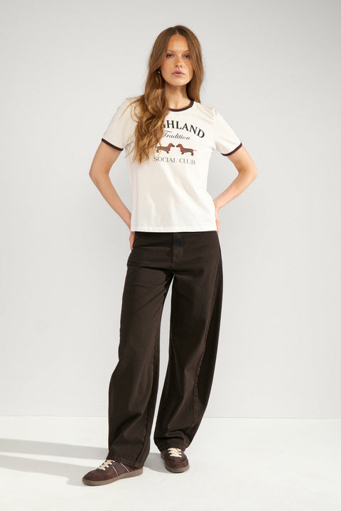 Numph Tracy T-Shirt In Cloud Dancer