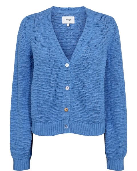 Numph Mirna Cropped Cardigan In Regatta