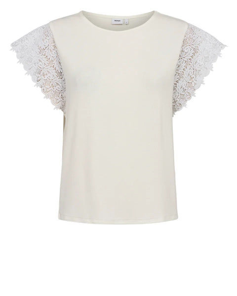 Numph Bitta SS Blouse In Bright White