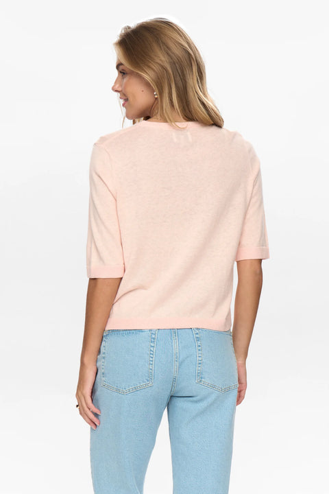 Numph Cally Ss Pullover In Mangano Calcite