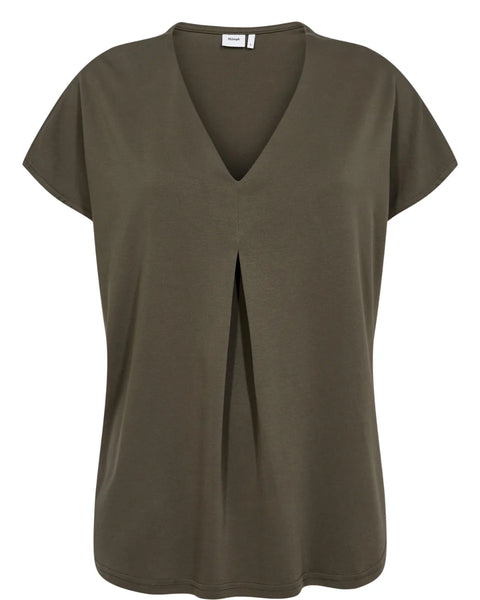 Numph Tilia Ss Blouse In Grape Leaf