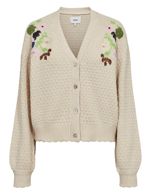 Numph Maggie Cardigan In Whitecap Gray