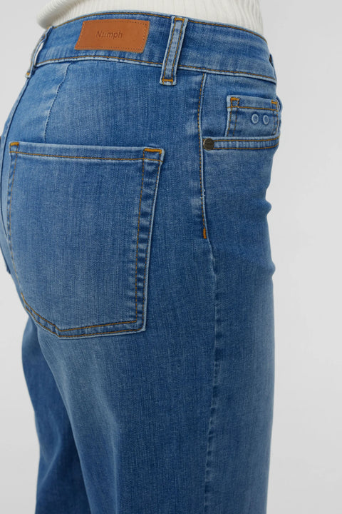 Numph Paris Cropped Jeans In Light Blue Denim