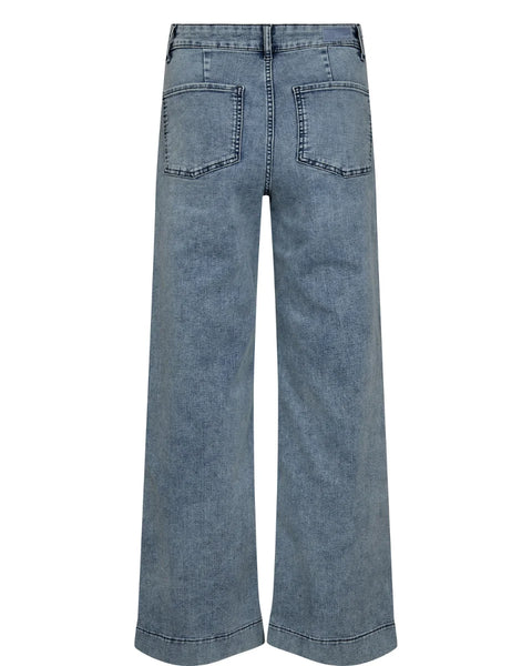 Numph Paris - Hr Wide Acid Jeans In Light Blue Denim