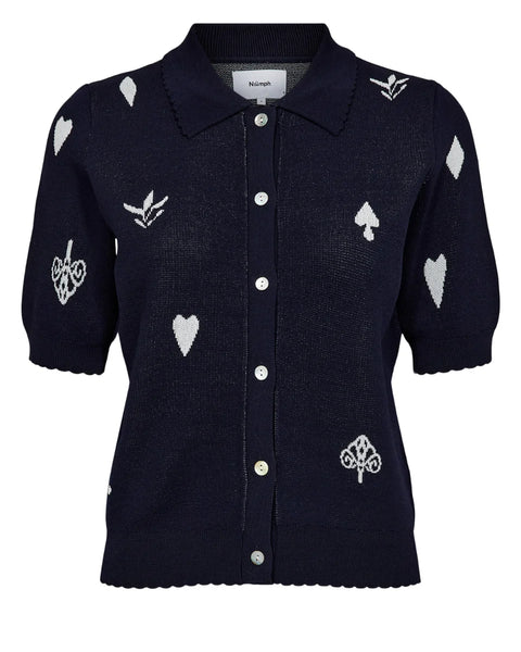 Numph Malitta Cardigan In Dark Sapphire