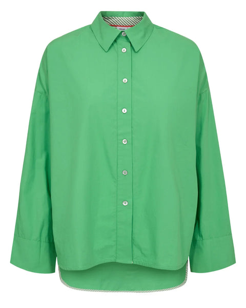 Numph Juny Shirt In Vibrant Green