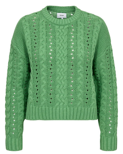 Numph Remi Pullover In Vibrant Green