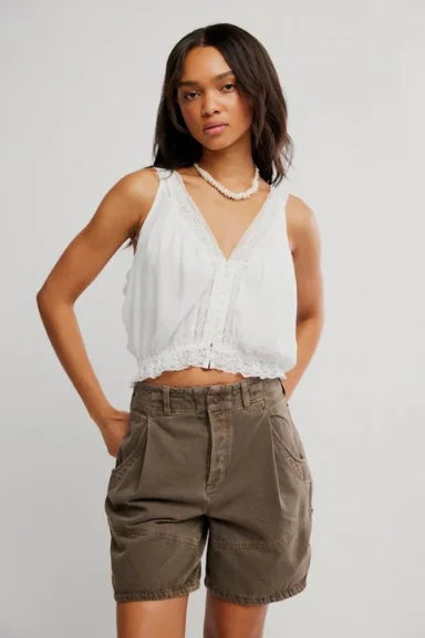 Free People Celeste Tank In Clean Ivory