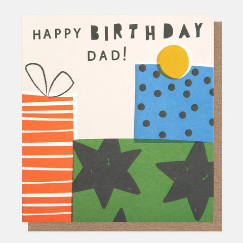 Caroline Gardner Cards OFS018 Happy Birthday Dad Presents Card