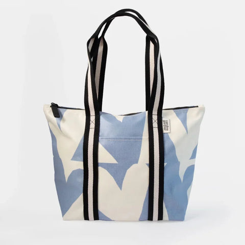 Caroline Gardner Gifts OVB102 Blue Checkmate Hearts Overnight Bag