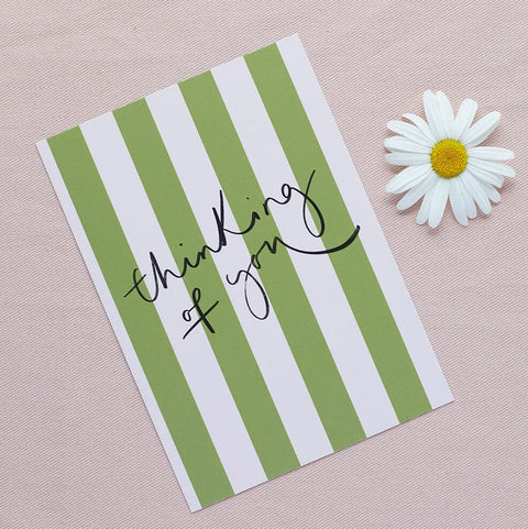 Oh Squirrel PC2308 Thinking Of You Stripe Postcard