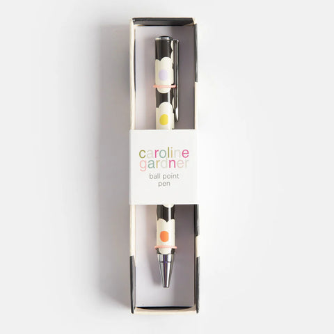 Caroline Gardner Gifts PEN158 Multi Flower Charcoal Boxed Pen