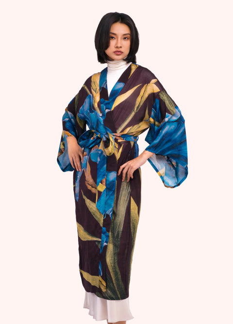 Powder PKG78 Iris Long Kimono Gown