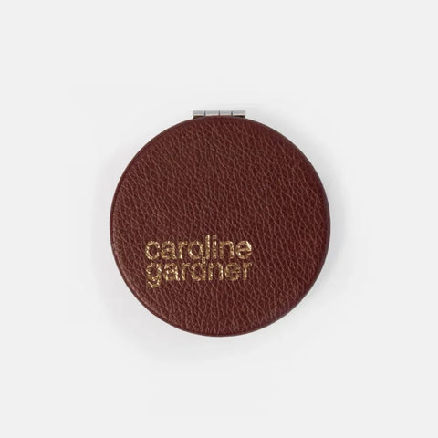 Caroline Gardner Gifts PKM167 Flower Eyes Wine Round Pocket Mirror