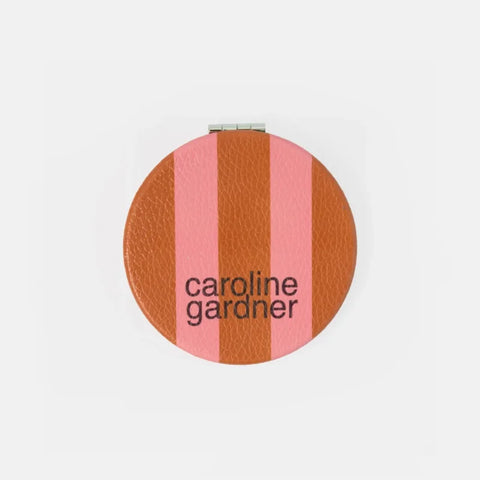 Caroline Gardner Gifts PKM169 Multi-Stripe Round Pocket Mirror
