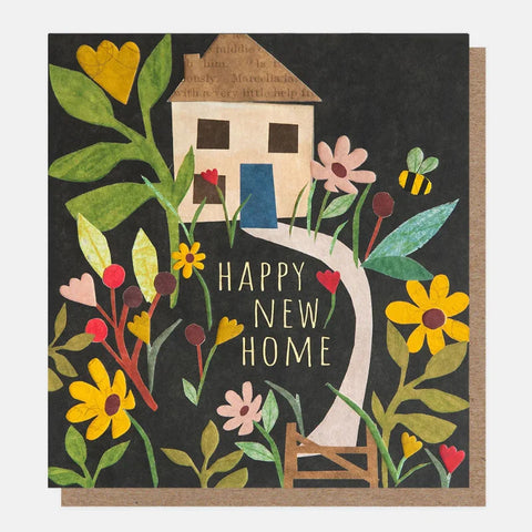Caroline Gardner Gifts PRC001 Happy New Home Collage House  With Flower Path