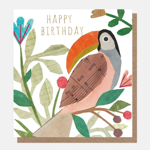 Caroline Gardner Gifts PRC009 Happy Birthdat Musical Collage Toucan