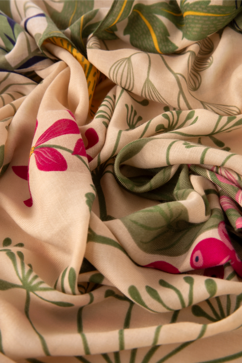 Powder PRI198 Swooping Swallows Print Scarf