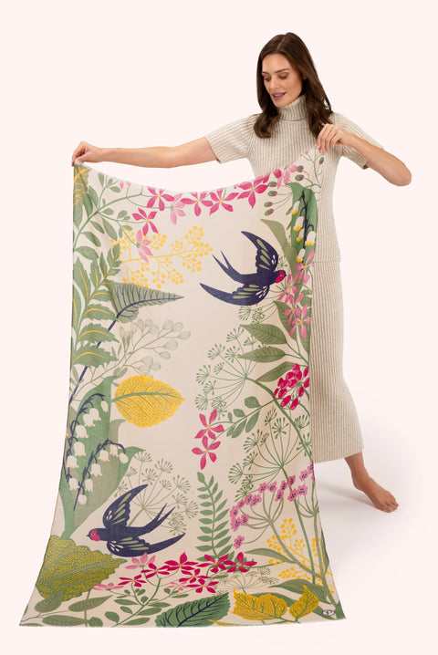 Powder PRI198 Swooping Swallows Print Scarf