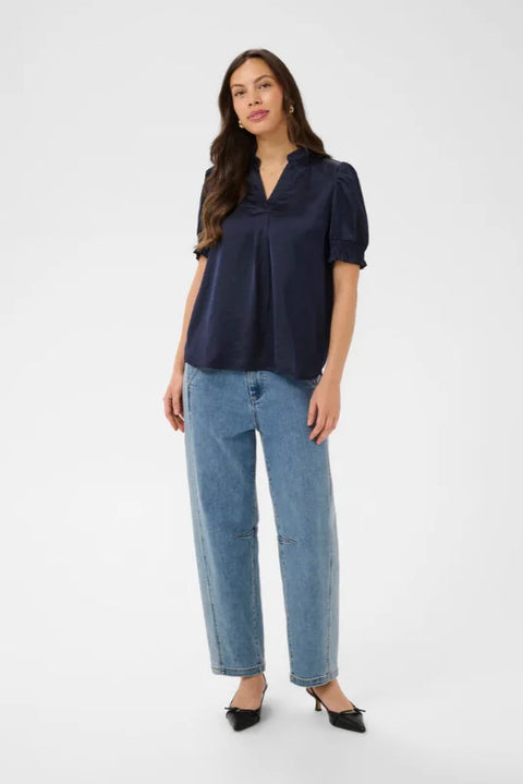 Saint Tropez Panan SS Blouse In Night Sky