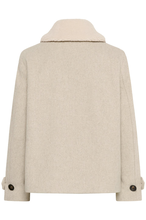 Part Two Sylvia Jacket  In Cameo Green Pure Cashmere Melange