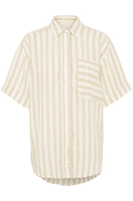 Part Two Garine Shirt In White Pepper Stripe