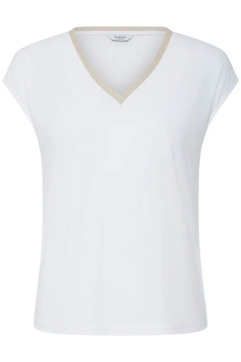 B Young Perl Lurex Tshirt In Marshmallow