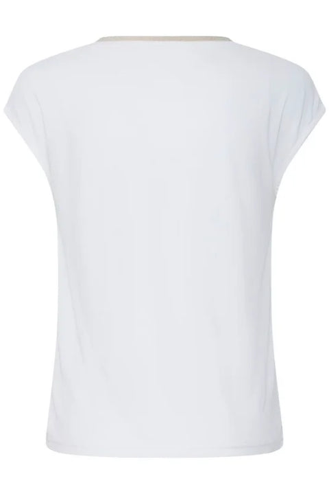B Young Perl Lurex Tshirt In Marshmallow