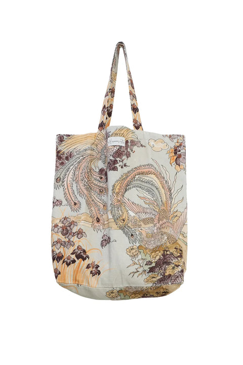 One Hundred Stars Phoenix Grey Canvas Bag