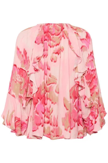 Saint Tropez Pollyana Blouse In Poppy Shaded Flower