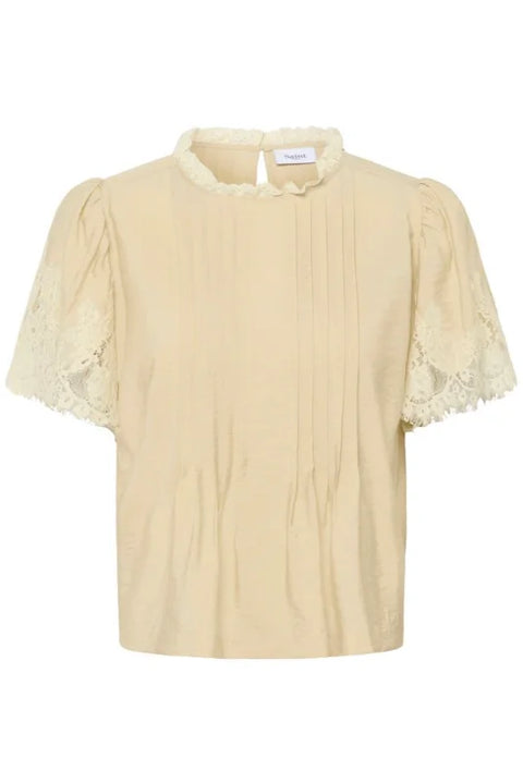 Saint Tropez Prudence Blouse In Brown Rice