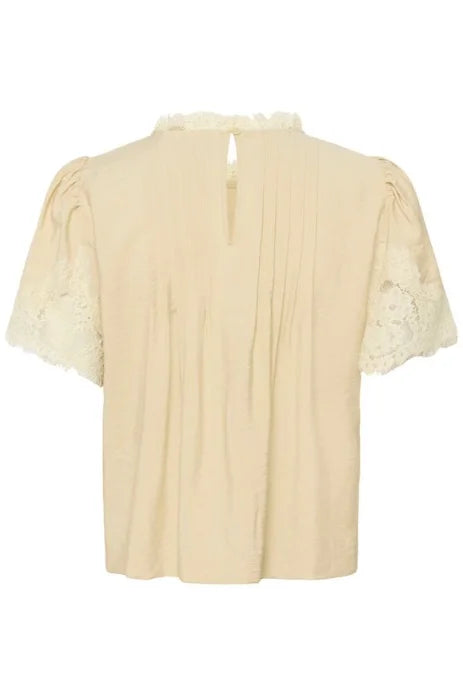 Saint Tropez Prudence Blouse In Brown Rice