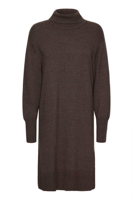 Pulz Steffi Rollneck Dress In After Dark Melange