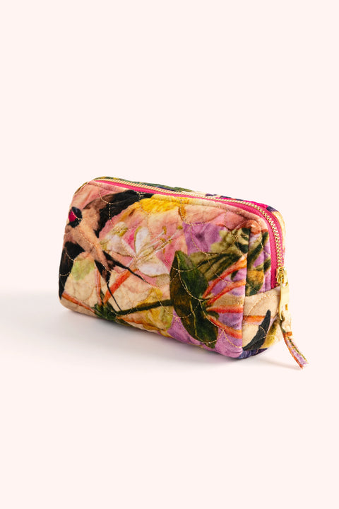 Powder QVB8 Quilted Vanity Bag - Cream Posy