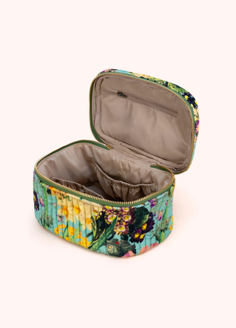 Powder QVC1 Quilted Velvet Vanity Case - Spring Flora