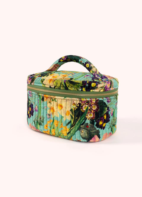 Powder QVC1 Quilted Velvet Vanity Case - Spring Flora