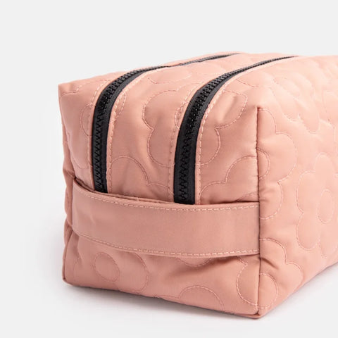 Caroline Gardner Gifts Qwb100 Pink Quilted Flower Large Travel Washbag