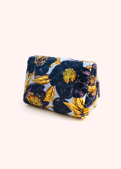 Powder QWB12 Hellebore Quilted Velvet Washbag