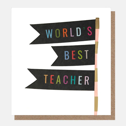 Caroline Gardner Gifts RAN012 World Best Teacher Flags