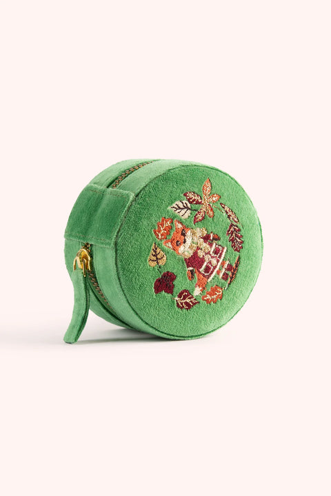 Powder RJBX5 Fox Round Jewellery Box