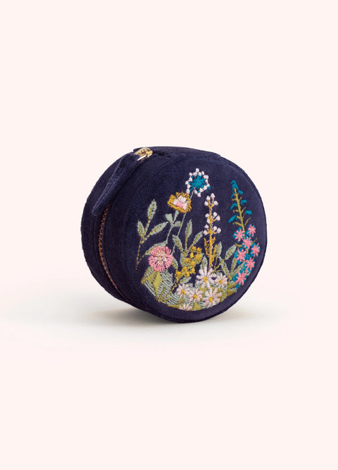 Powder RJBX9 Navy Floral Hedgerow Jewellery Box