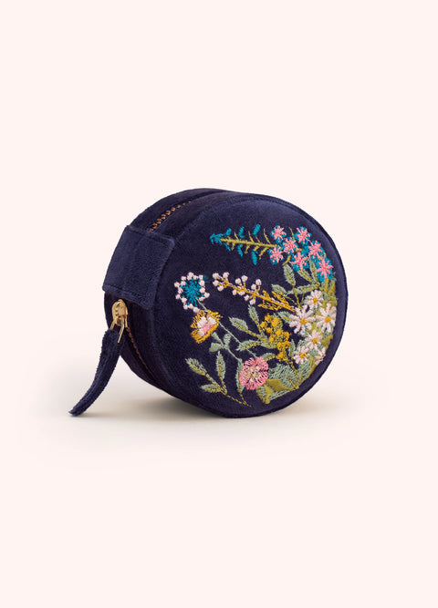 Powder RJBX9 Navy Floral Hedgerow Jewellery Box