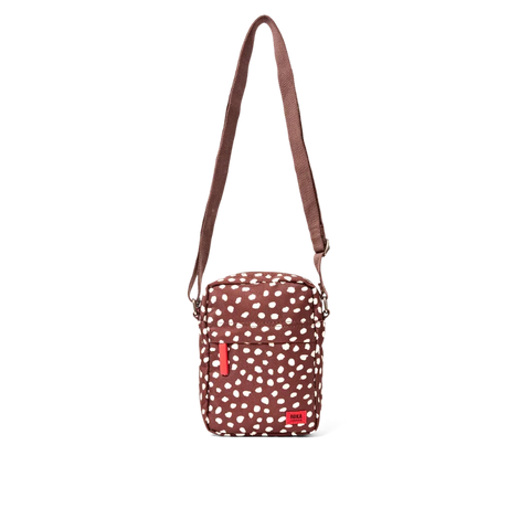 Roka London Bond Crossbody Bag In Brown Dot Canvas
