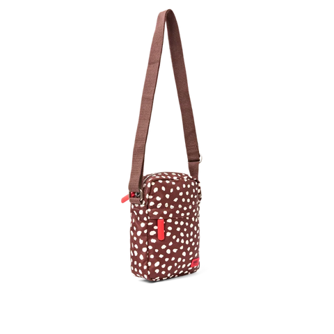Roka London Bond Crossbody Bag In Brown Dot Canvas