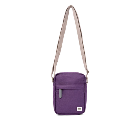 Roka London Bond Crossbody In Deep Grape Canvas