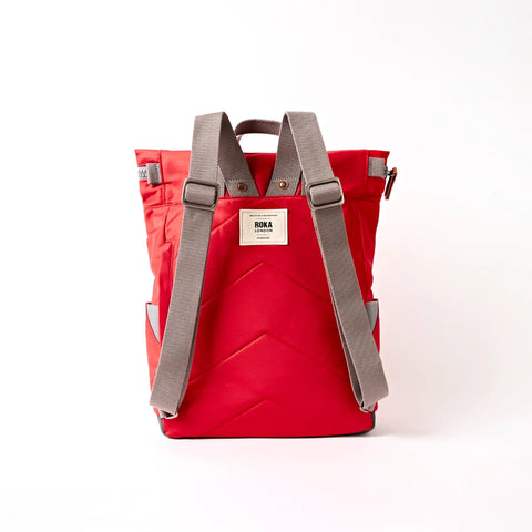 Roka London Canfield Medium Backpack In Scarlet